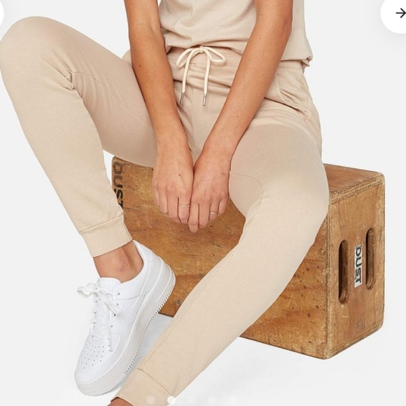 MATE the Label Pants - MATE THE LABEL Latte Beige Organic Cotton Joggers